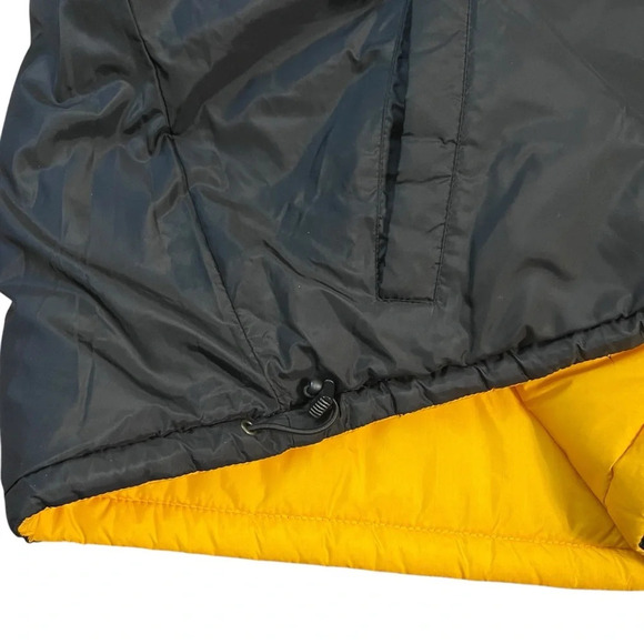 Vintage 90s Starter Reversible Puffer Vest XL Black Gold Nylon Streetwear - Picture 7 of 7